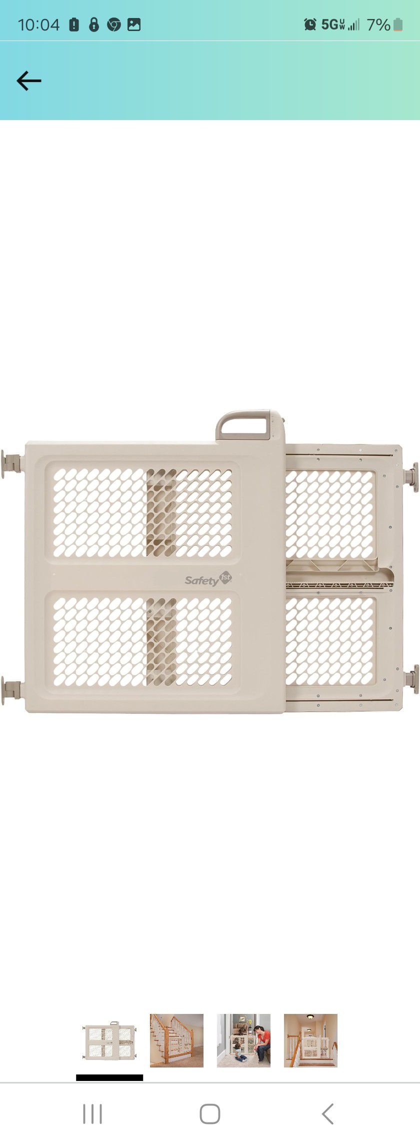 Safety 1st Lift, Lock, & Swing Dual Mode Gate - Cream Color