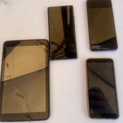 Broken iPhones Samsung tablet For Parts