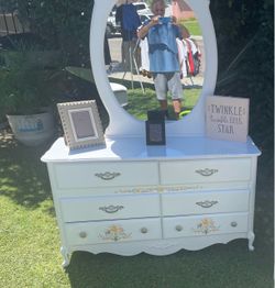 Dresser with mirror