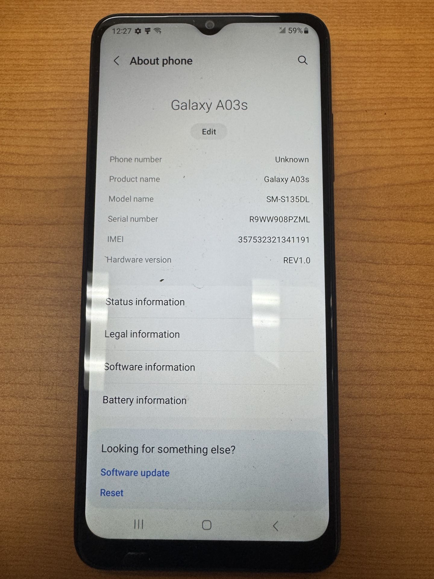 Samsung A03s SM-S135DL