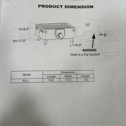 Outdoor Table Propane Grill/ Grill/ Cooker 