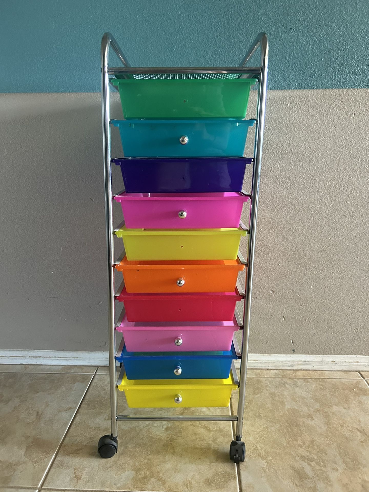 10-Drawer Rainbow Storage Cart - $20