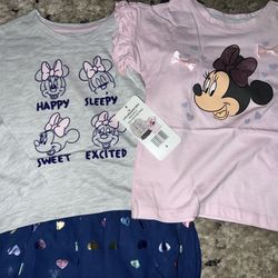 New. Girls Size 4 Minnie- 2pack Tops