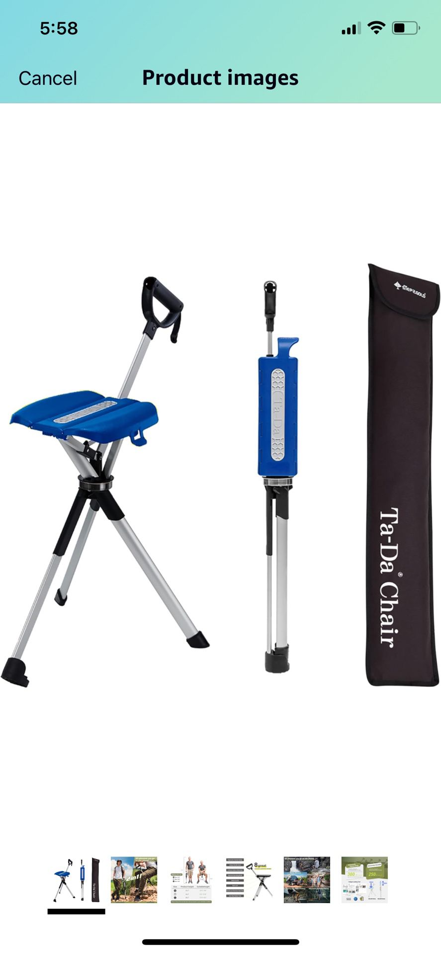 Ta-Da Chair Series 2- Portable Walking Stick