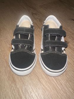 Vans Old Skool Kids Checkerboard Velcro Sneakers