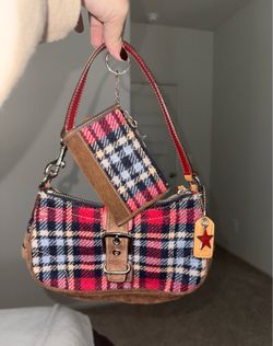 Vintage Coach Y2K Hampton Demi Plaid Wool Set 7570