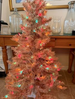 Pre-Lit Tan Christmas Tree