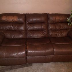 Couch In A Love Chair Reclines Good Condition