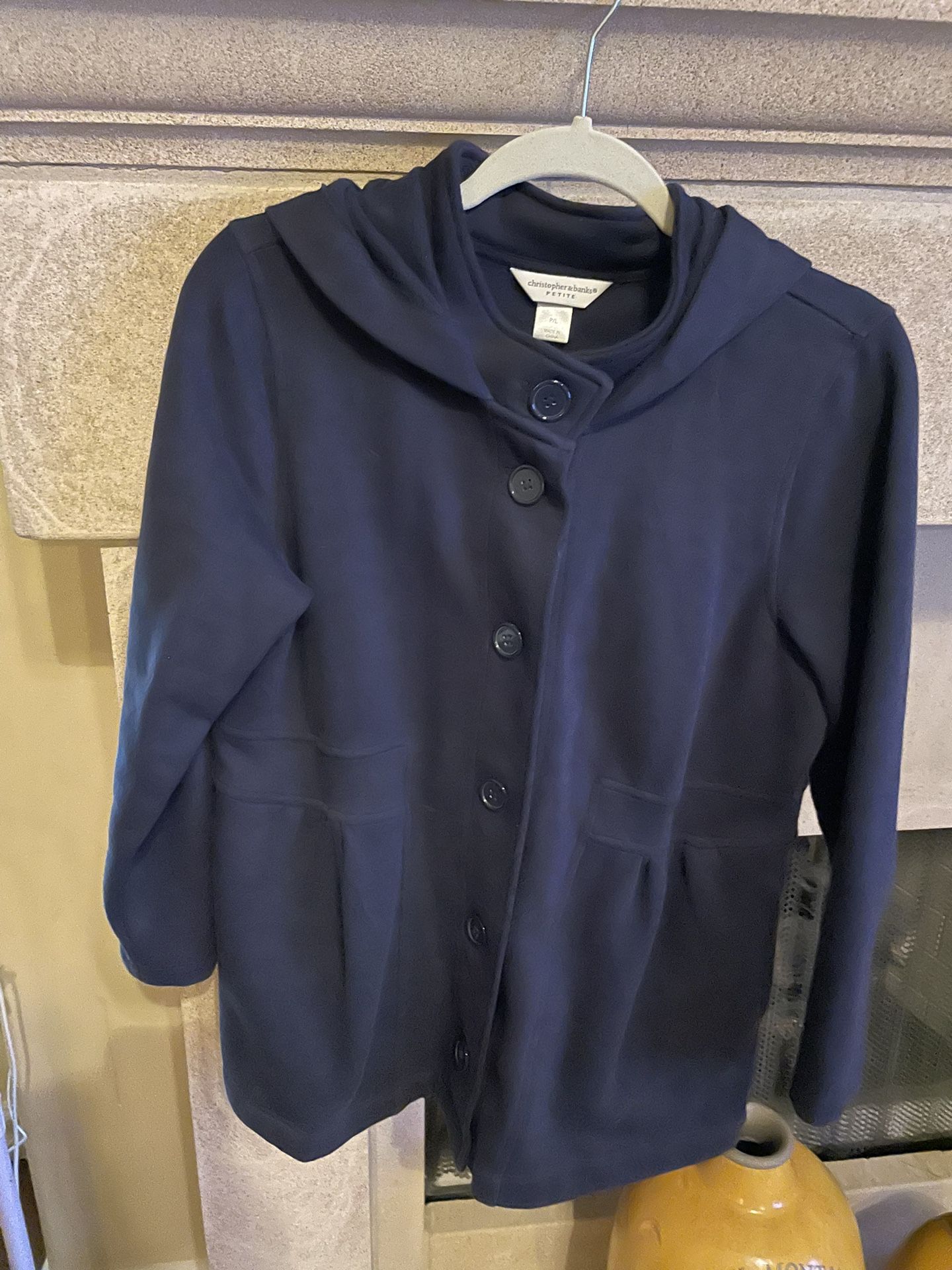 Light Weight Navy Knit Jacket - Size PL