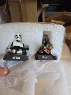 Star Wars Stormtrooper & Boba Fett Bust Figurines