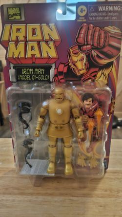 Marvel Legends Iron Man Retro Model 01 Gold Iron Man