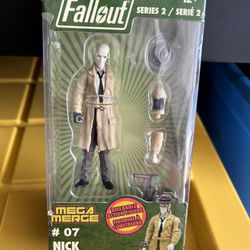 Fallout 4-Inch Mega Merge Action Figure Series 2 featuring Nick Valentine as is