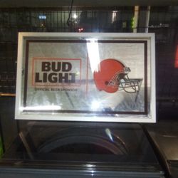 Browns Bud Light Mirror