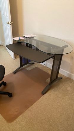 Sleek glass top computer