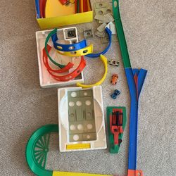 Vintage Darda-Drom German Jump Looping Cars And Track