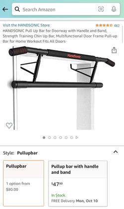Portable Pull Up Bar For Doorway With Handle And Band
