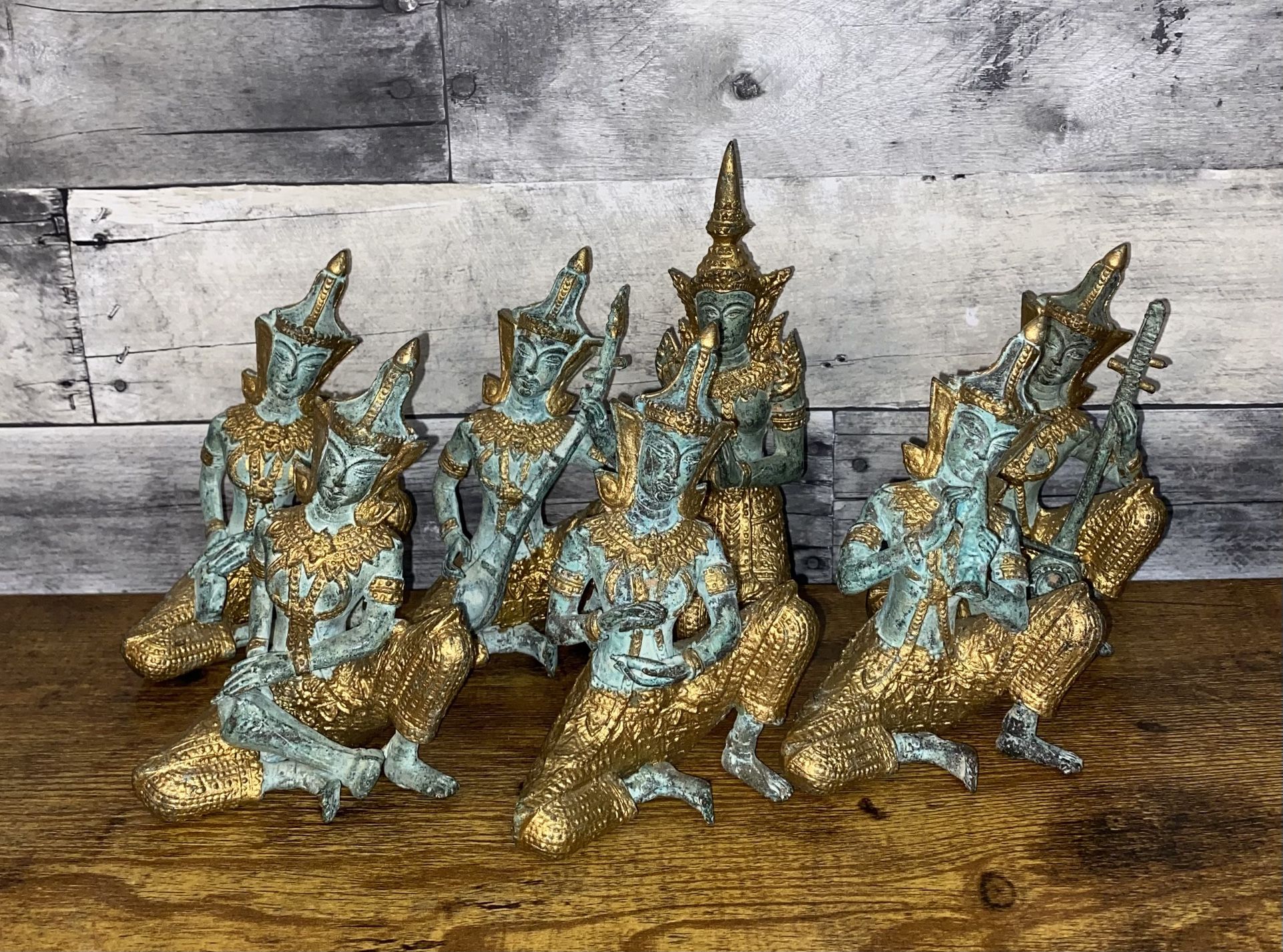 7 Vintage Bronze Statues Sculptures ~$350