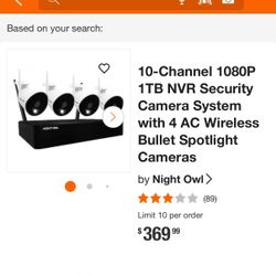 Night Owl 4 Camera, 1080p Wi-Fi Smart Security System