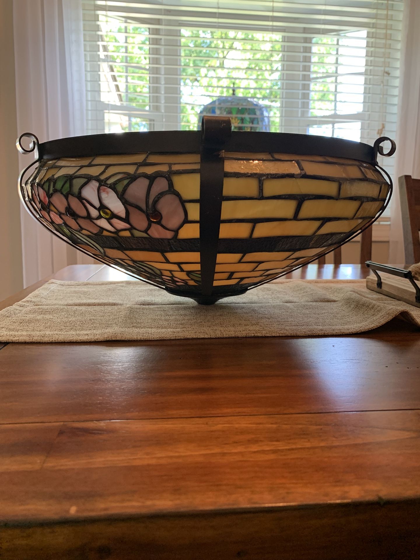 Tiffany Style Chandelier Vtg.