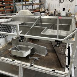 8-foot Commercial Stainless Steel 3-Compartment Sink w/ Hand Wash Sink