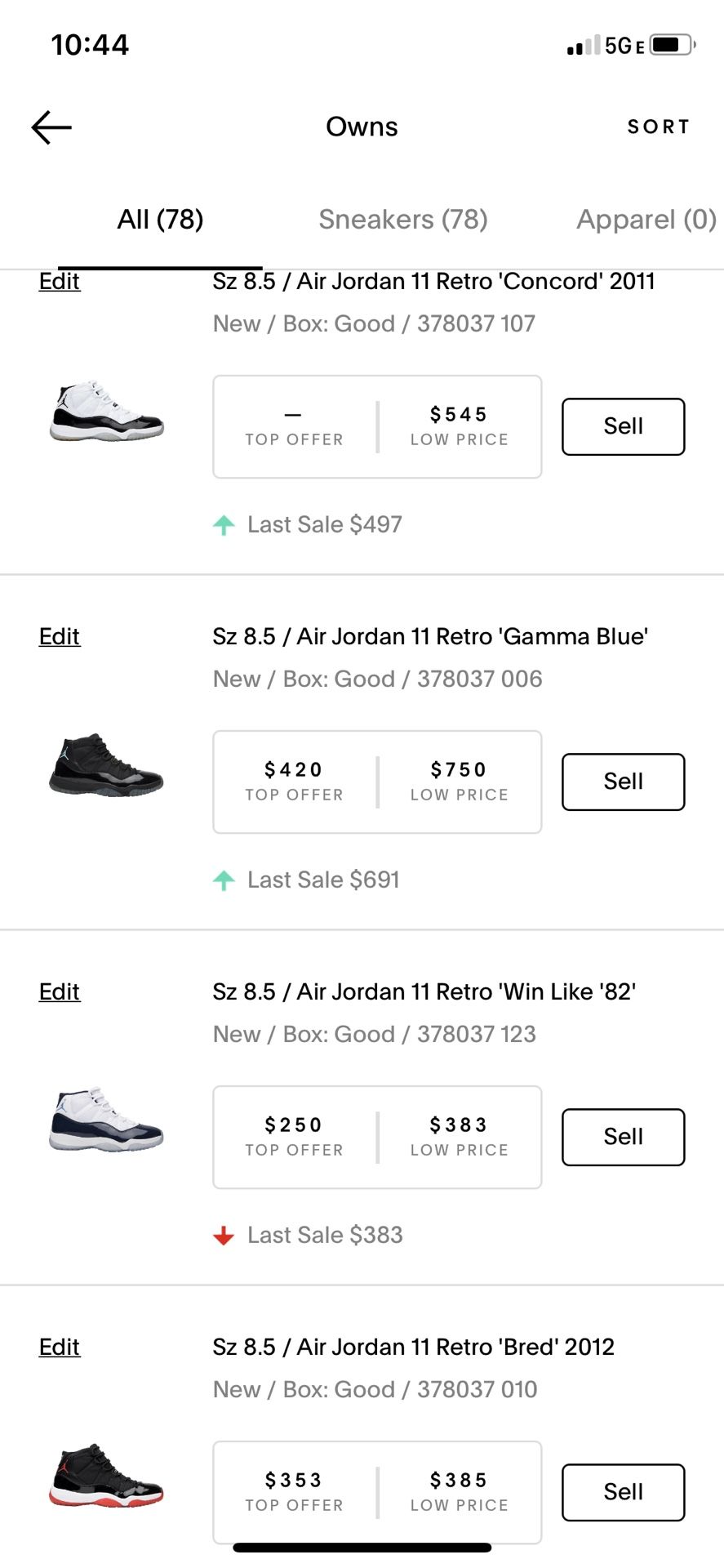 Sneaker collection, DS Size 8.5 All Exclusives
