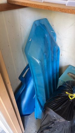 Blue Plastic Snow Sleds – Set of 2