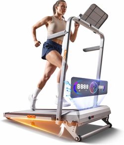 New 5-in-1 Foldable Walking Pad Treadmill – 18% Incline