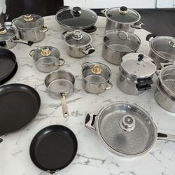 Pots and pans variety. 