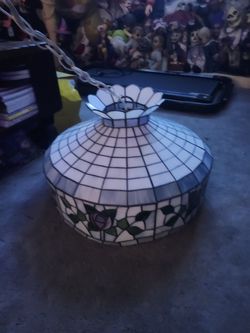 Stained Glass Hanging Chandelier (Plug In)