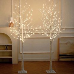 NOWSTO Lighted Birch Trees