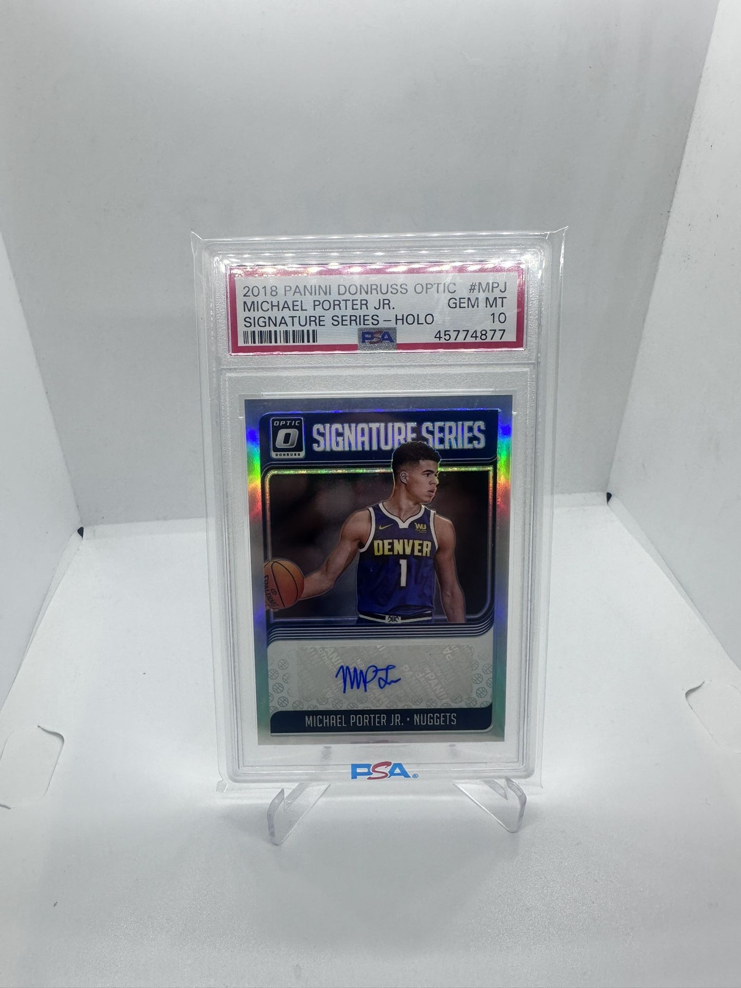 2018 Michael Porter Jr. Optic Signature Series Rookie Auto PSA 10