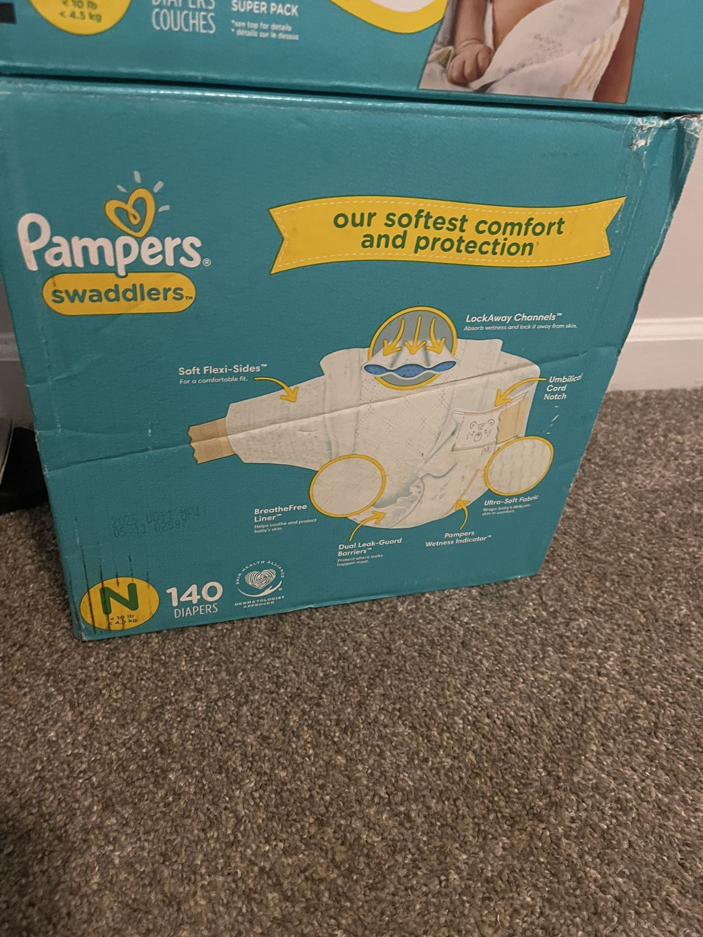 Newborn Size 140 Count Brand Pampers 