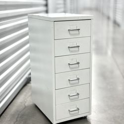 Metal 6 Drawer File Cabinet 27” High Good Condition 