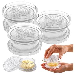 3 Pack Transparent Garlic Press, Manual Garlic Crusher and Mincer