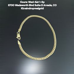 10K Gold Cuban Bracelet 