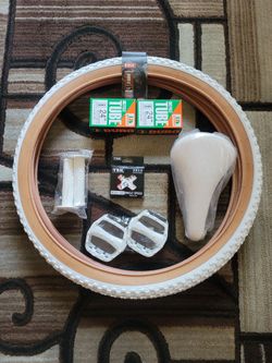 NEW Bicycle Bmx Parts Bundle 24" White