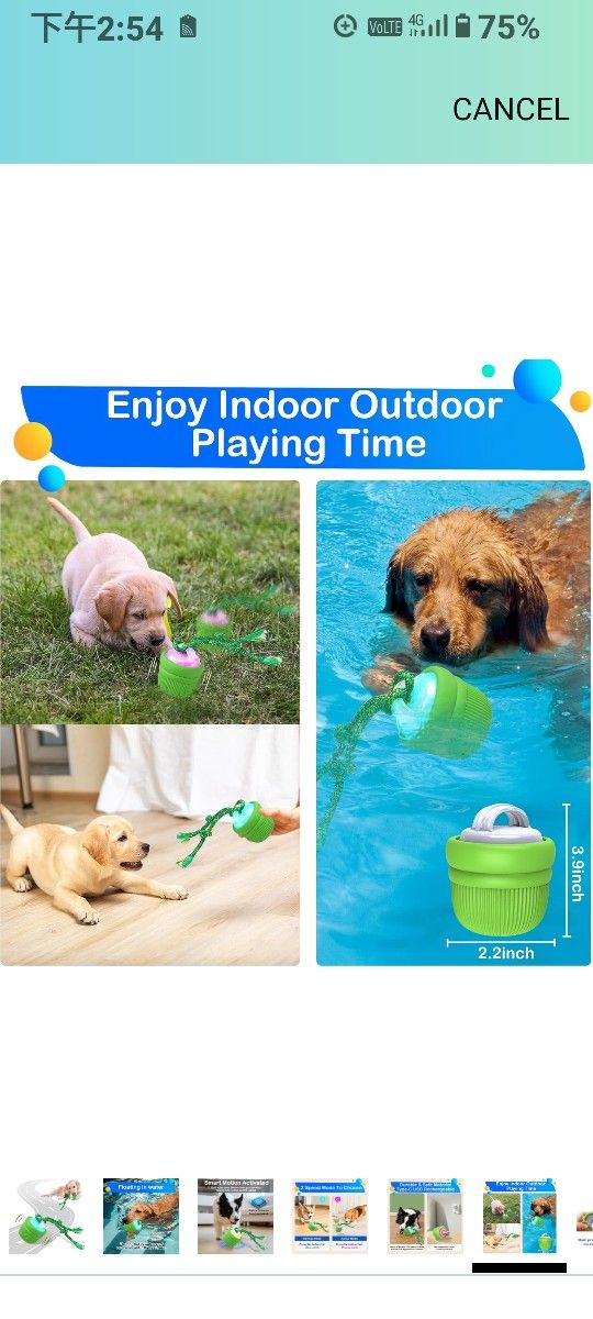 Interactive Dog Toys to Keep Them Busy,Motion Activated Dog Ball,Improved Outdoor Water Toy Water Toy Fetch Ball