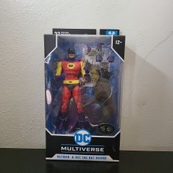 NIB McFarlane DC Multiverse Batman And Ace The Bat Hound Chase Platinum Edition 