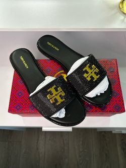 Tory Burch Slides Black/Gold
