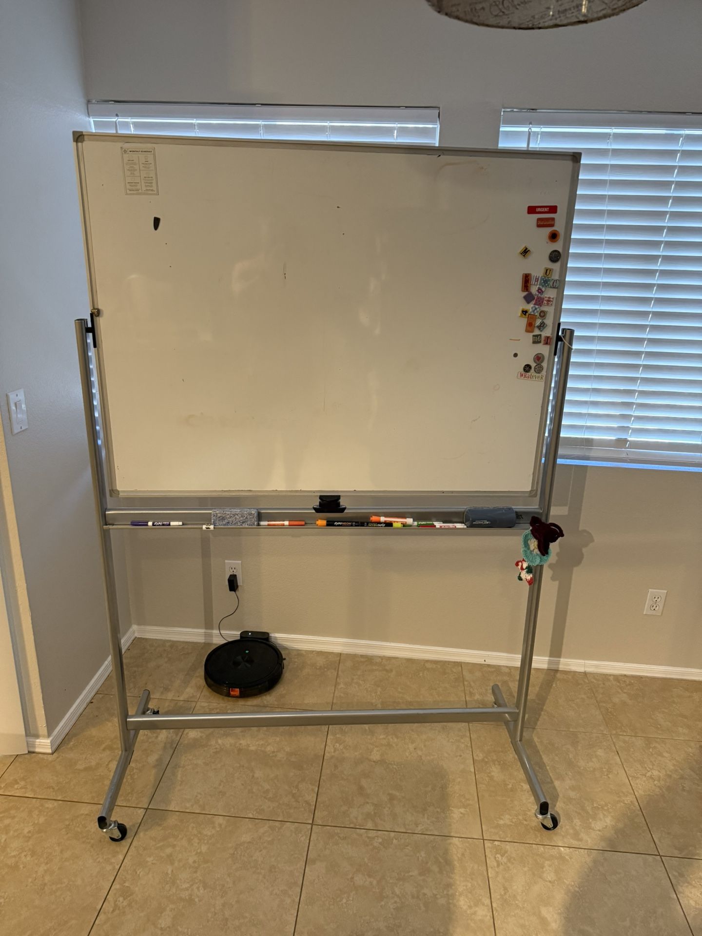 Extra Large, Two Sided Spinning Whiteboard.