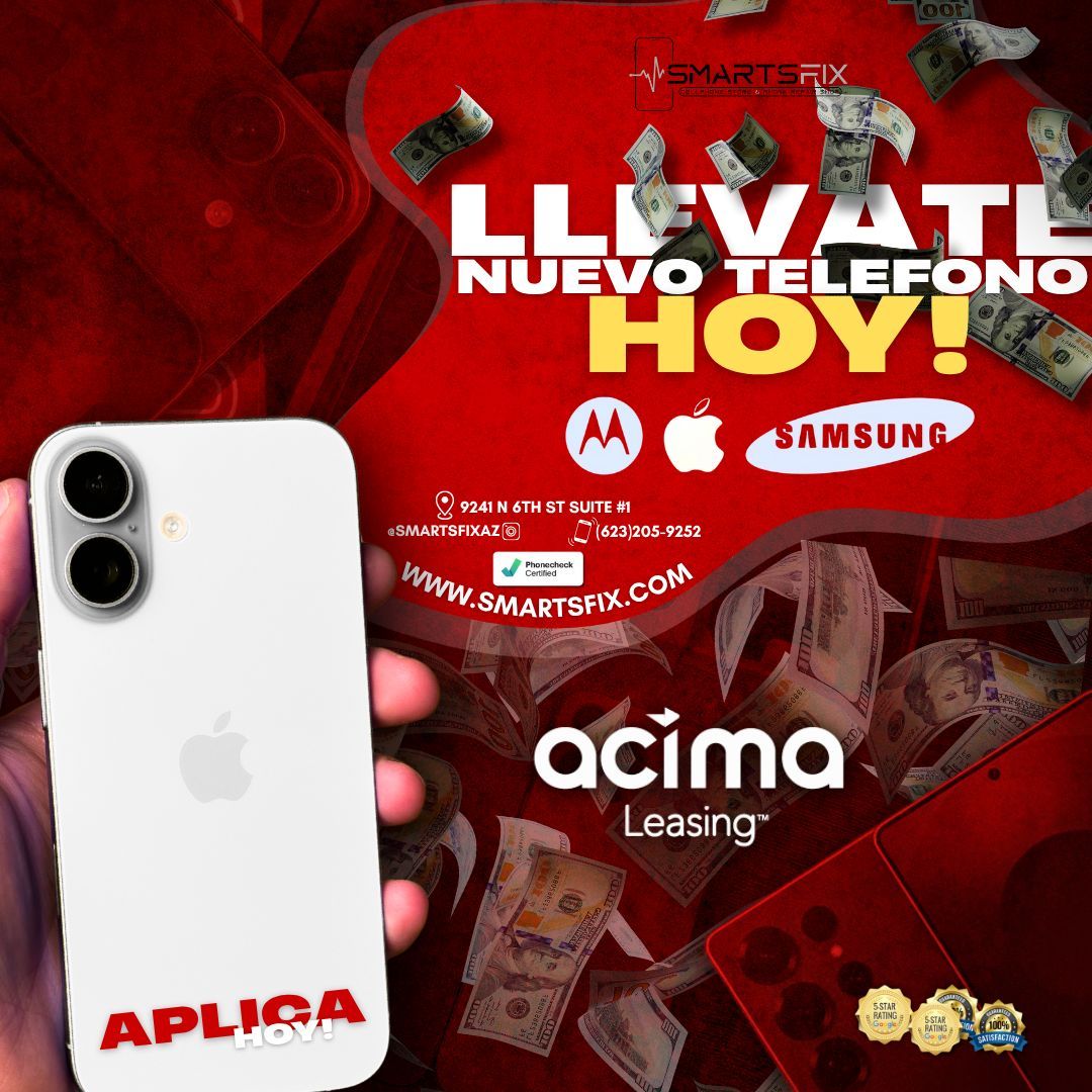 📱¡Llévate tu nuevo celular HOY con solo $80! 💸 FINANCIAMIENTO fácil con ACIMA ✅