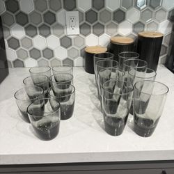 Libbey Smoke Glass Set
