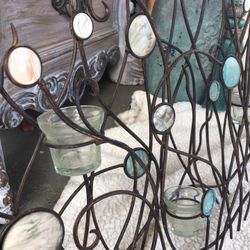 Wall Art, Vases, Teal, Metal, Candle Holder Ghent/ Colonial Place