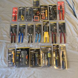 $20 Each Klein Tools Milwaukee Pliers Cutters Screwdrivers Testers Hole Saw Bits Uni Bits Wire Strippers 