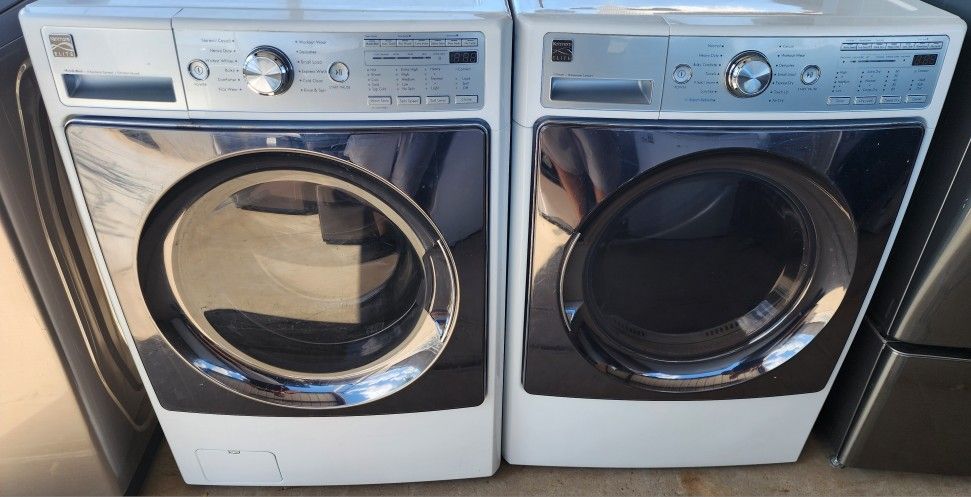 Set Kenmore Elite Steam Washer And Dryer Electric Steam