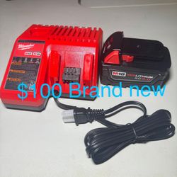 Milwaukee Battery Xc 5.0 And Charger 