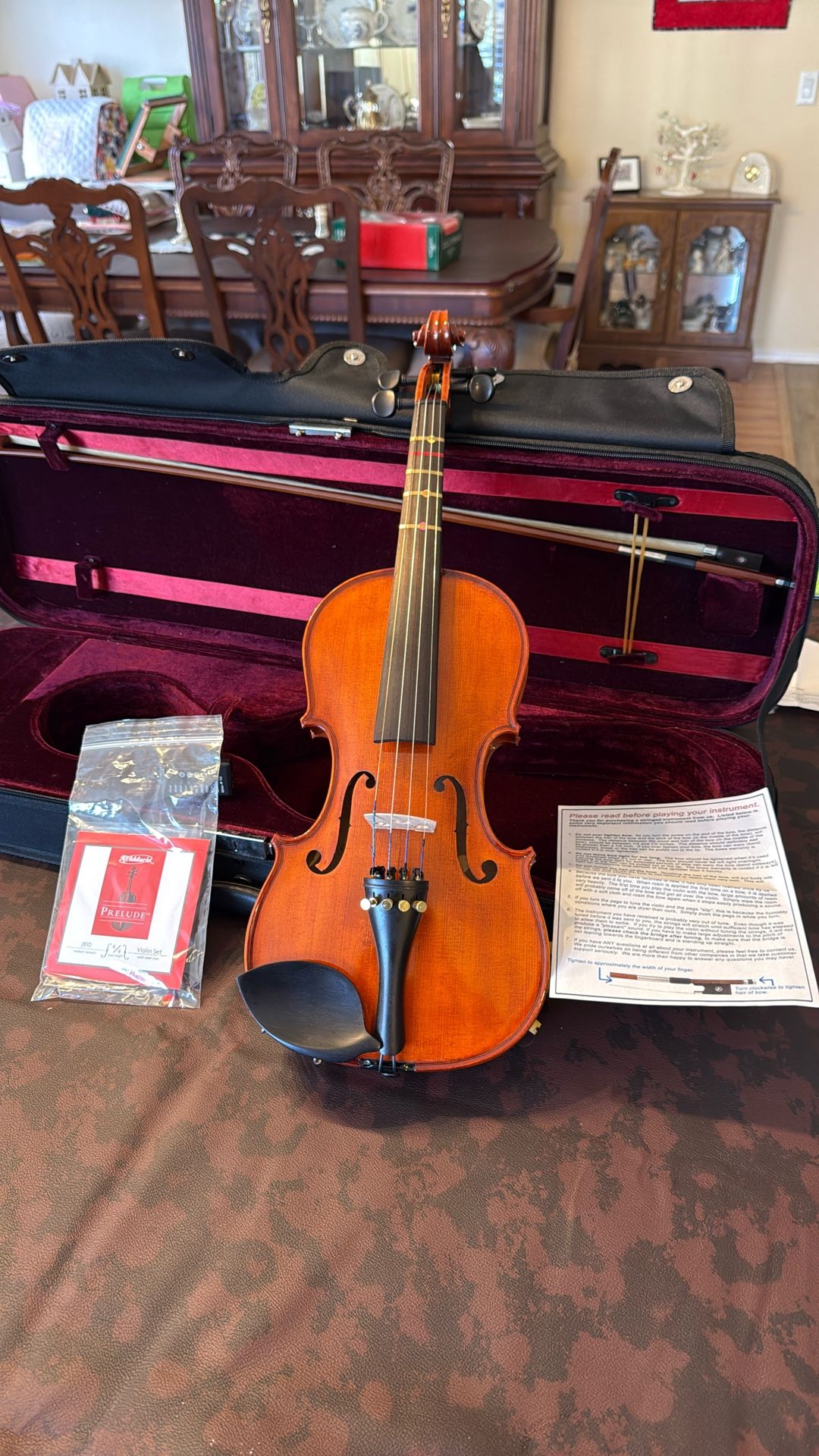 Violin- Louis carping G-2 violin outfit 4/4 size