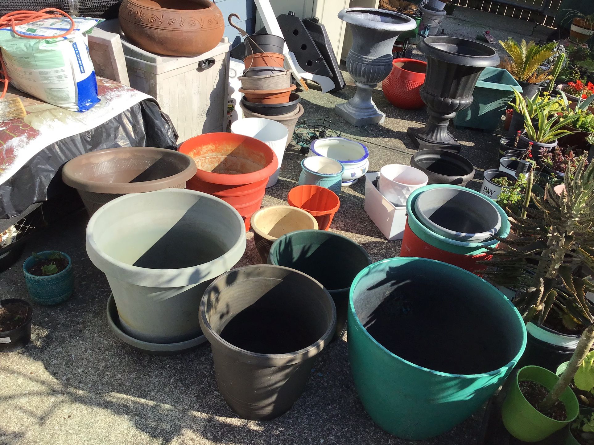 I HAVE  LOTS OF FLOWER POTS FOR SALE ALL KINDS . PRICES START FROM $1 Up To $15