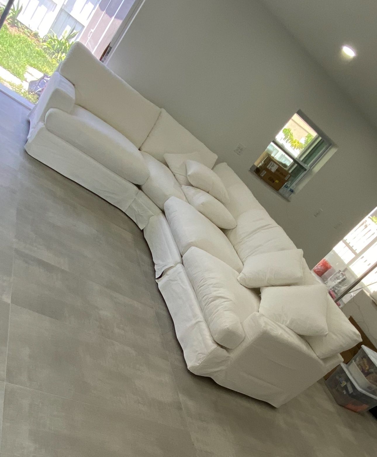 White Sectional Large Sofa