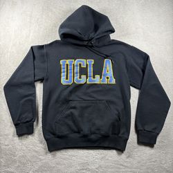 Y2K UCLA Bruin Bear Wear Men’s Small Black Hoodie Embroidery Logo # 1706